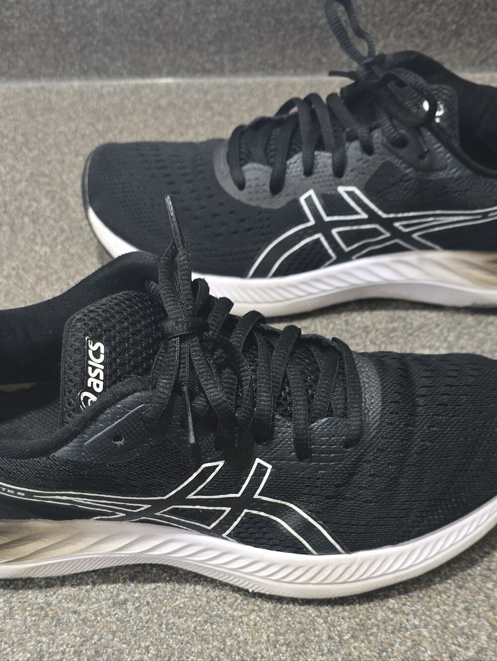 ASICS Gel-Excite 8 Women’s Running Shoes Black White Size 8.5 Athletic Sneakers - Picture 4 of 9